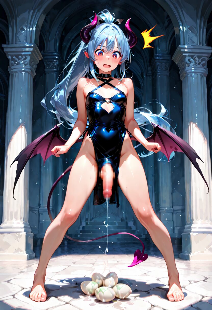 ふたなり娘の産卵シーン 1