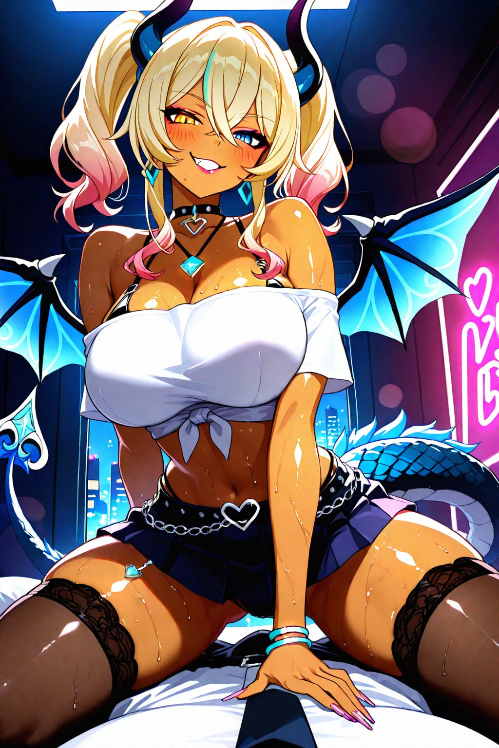 おっぱいで誘惑するビッチギャルイラスト集 9