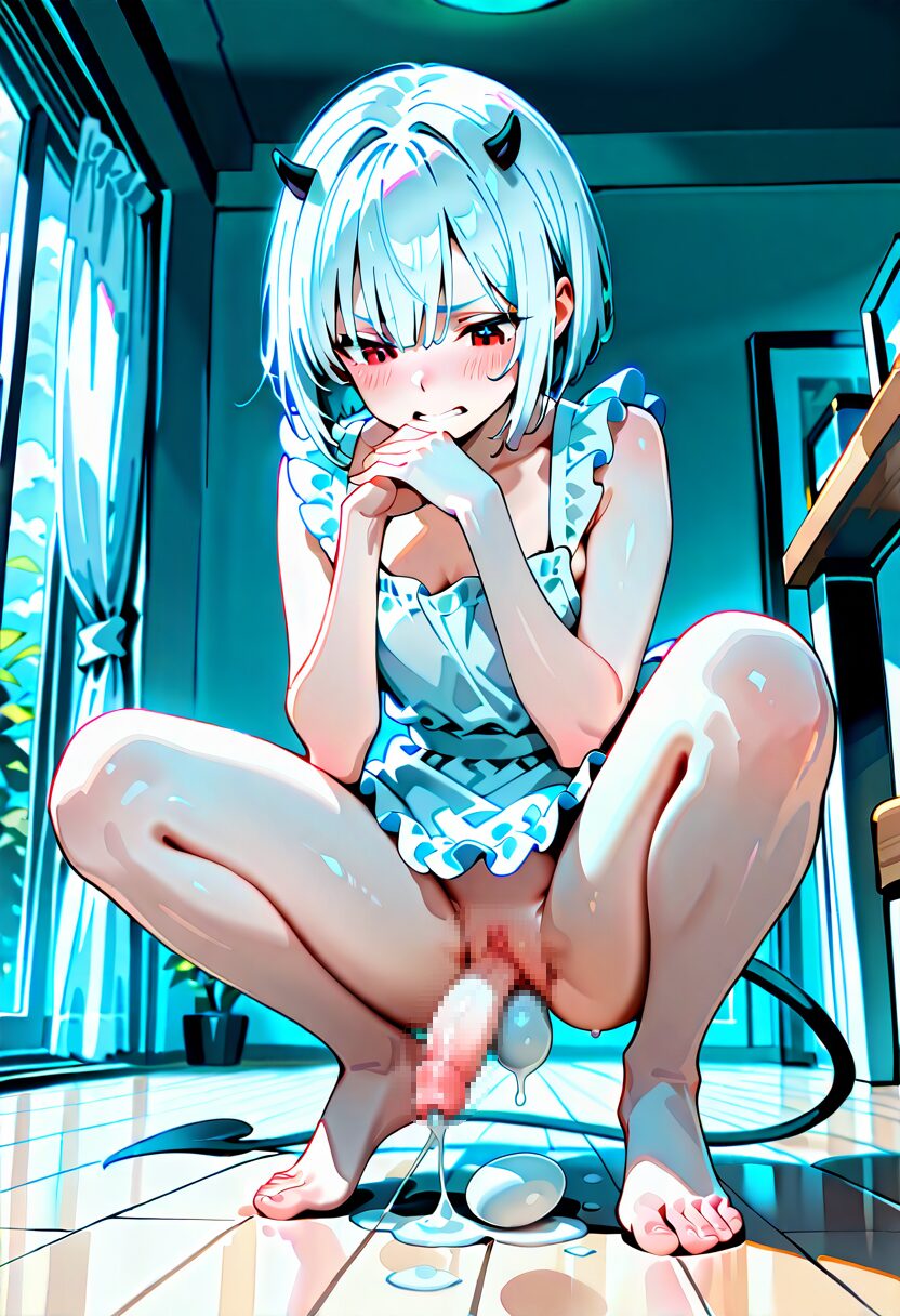 ふたなり娘の産卵シーン 15