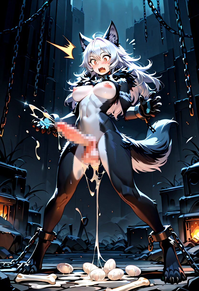 ふたなり娘の産卵シーン 14