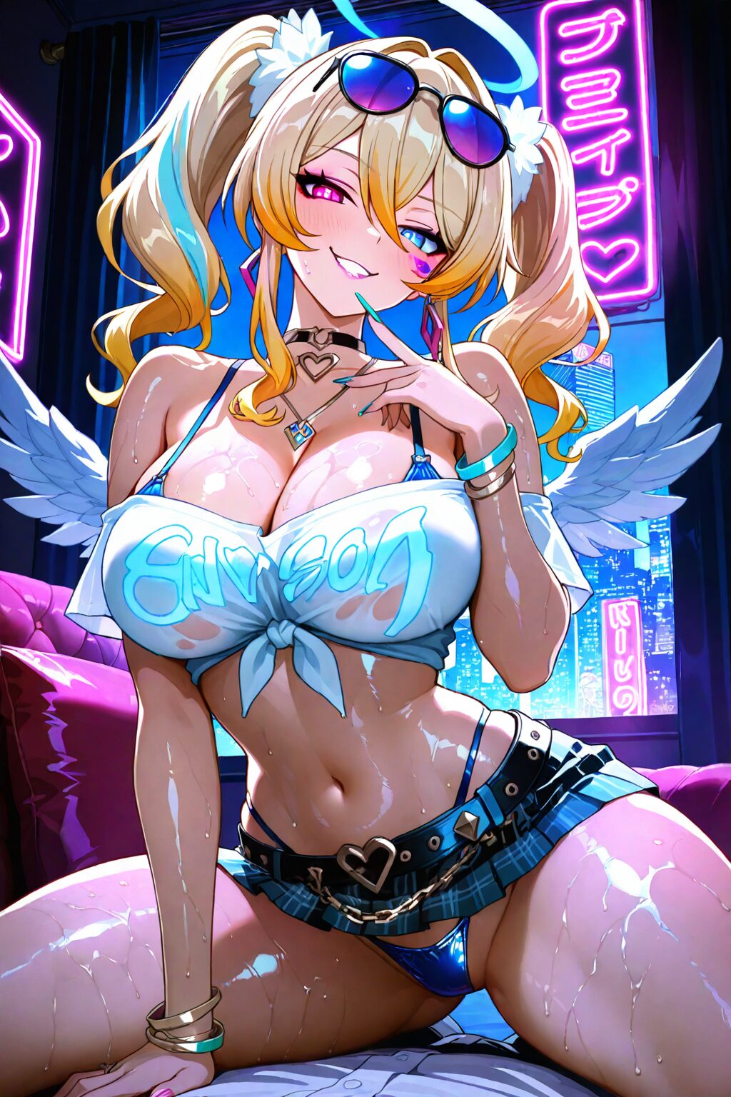 おっぱいで誘惑するビッチギャルイラスト集 16