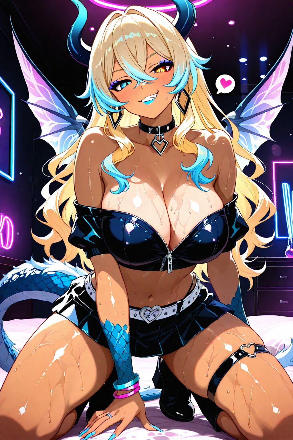 おっぱいで誘惑するビッチギャルイラスト集 17