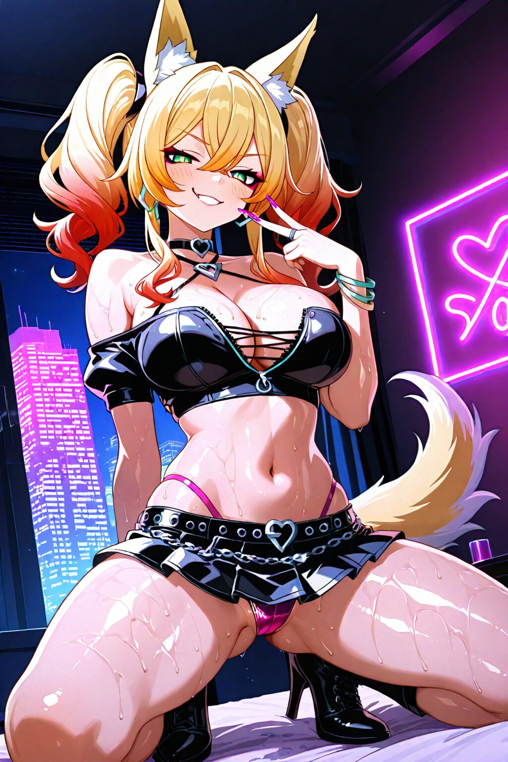 おっぱいで誘惑するビッチギャルイラスト集 18