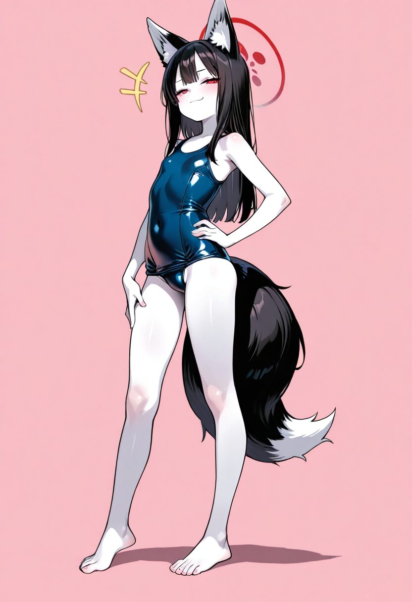 ふたなり娘のお部屋お漏らし射精ポーズ 25