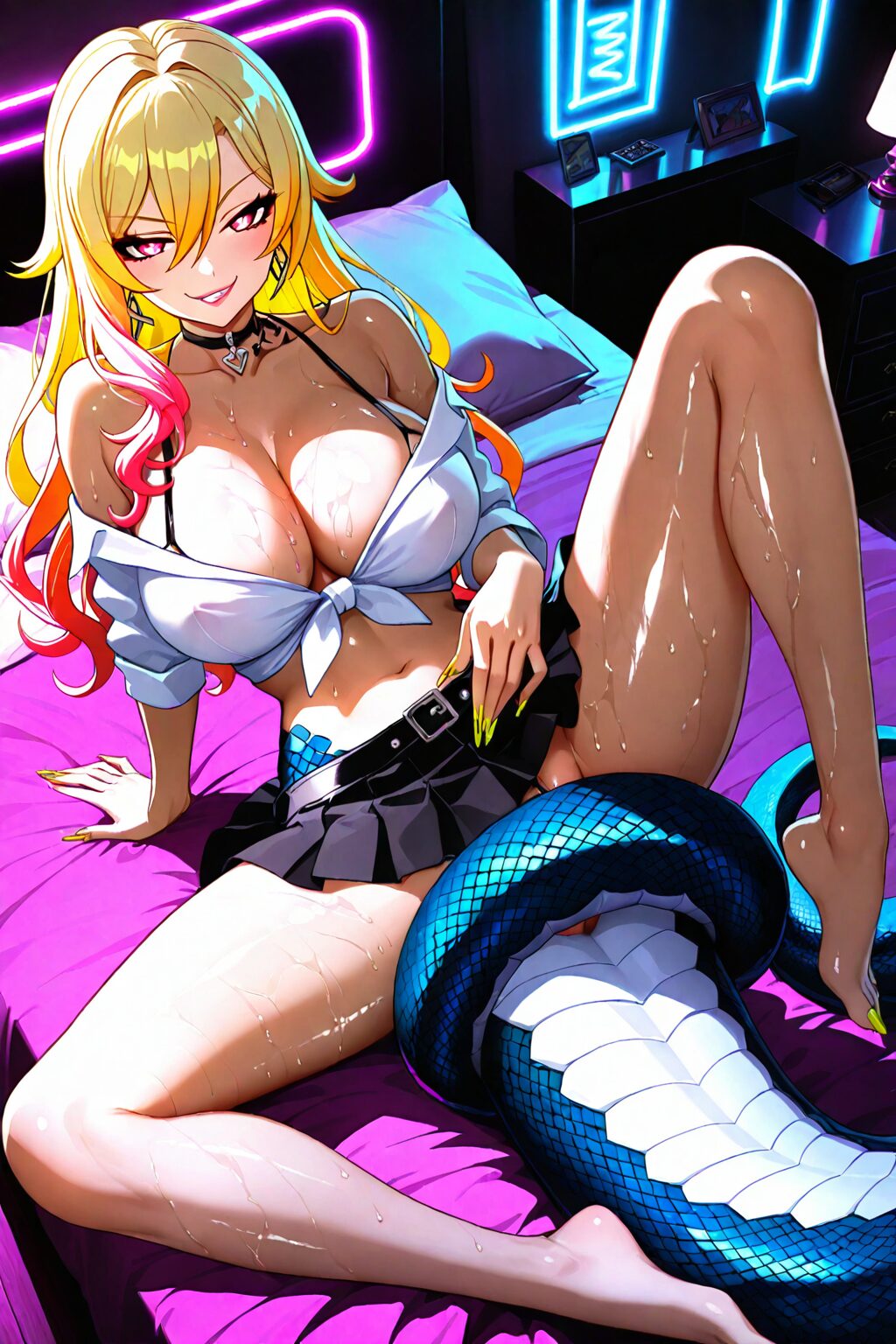 おっぱいで誘惑するビッチギャルイラスト集 28