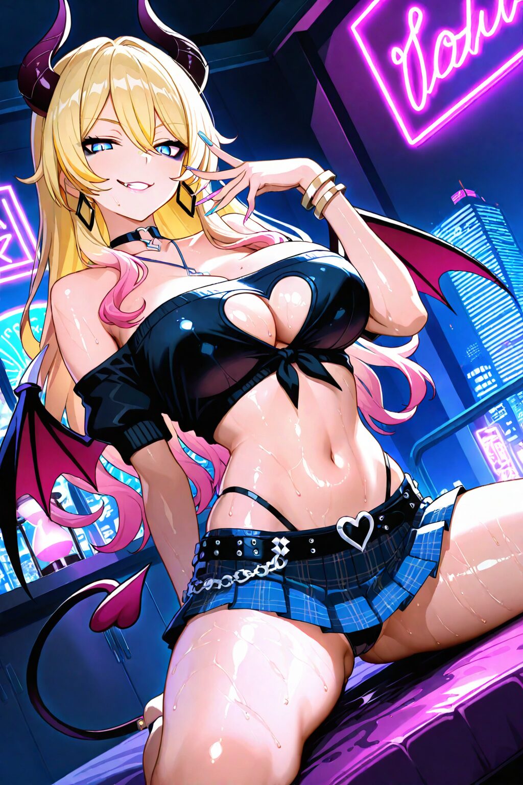 おっぱいで誘惑するビッチギャルイラスト集 40