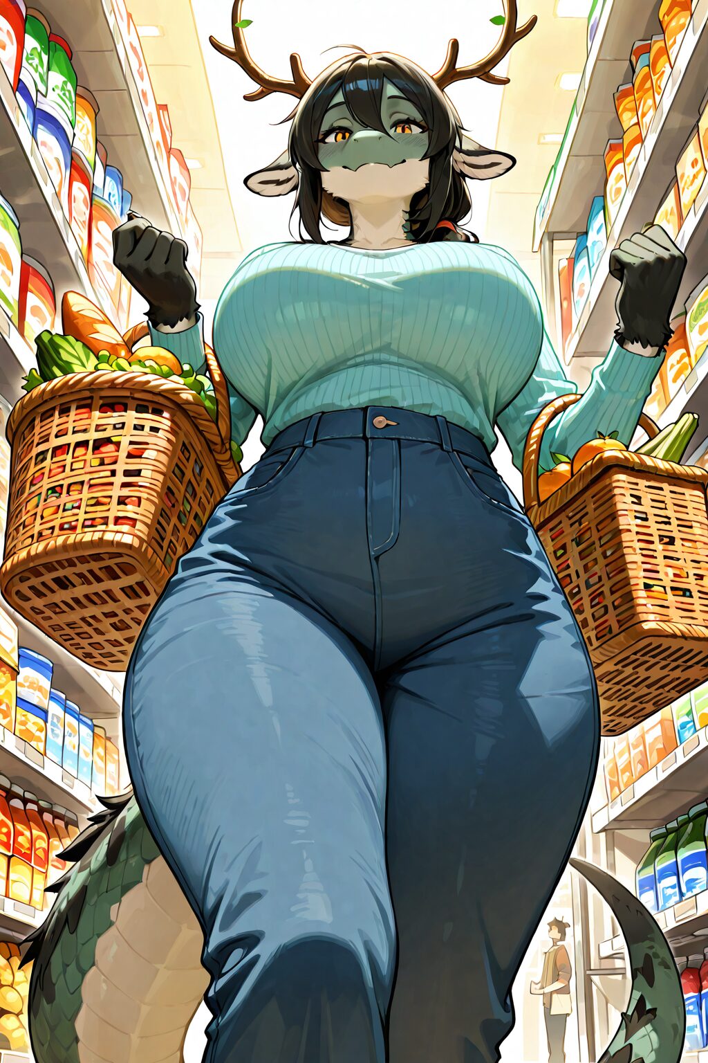 母性テーマ。巨乳ママケモに甘えたくなるイラスト 6