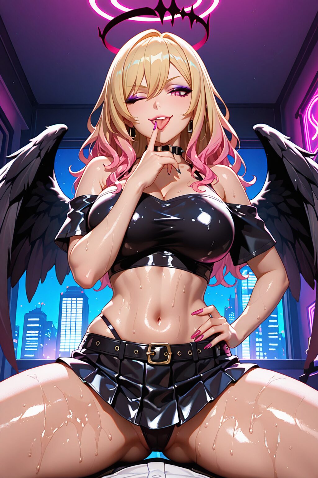 挑発してくるビッチギャルイラスト集 41