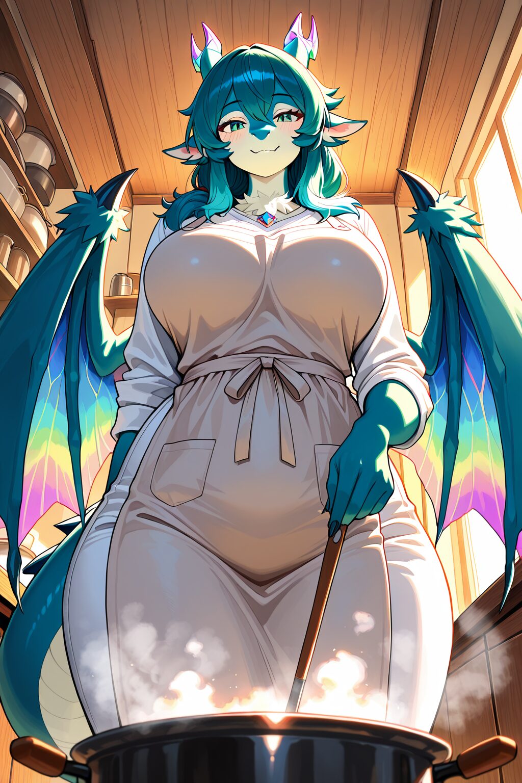 まだボテ腹が映える人妻獣人イラスト 3