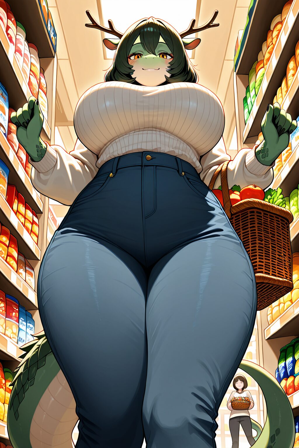 まだボテ腹が映える人妻獣人イラスト 6