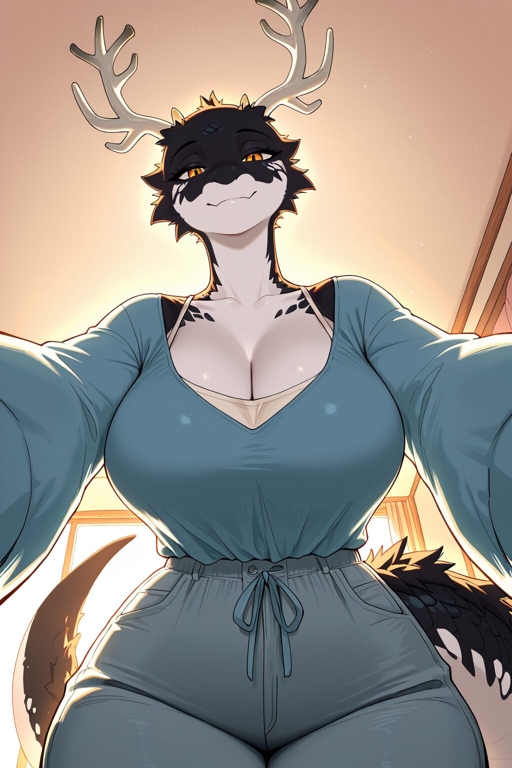 まだボテ腹が映える人妻獣人イラスト 17
