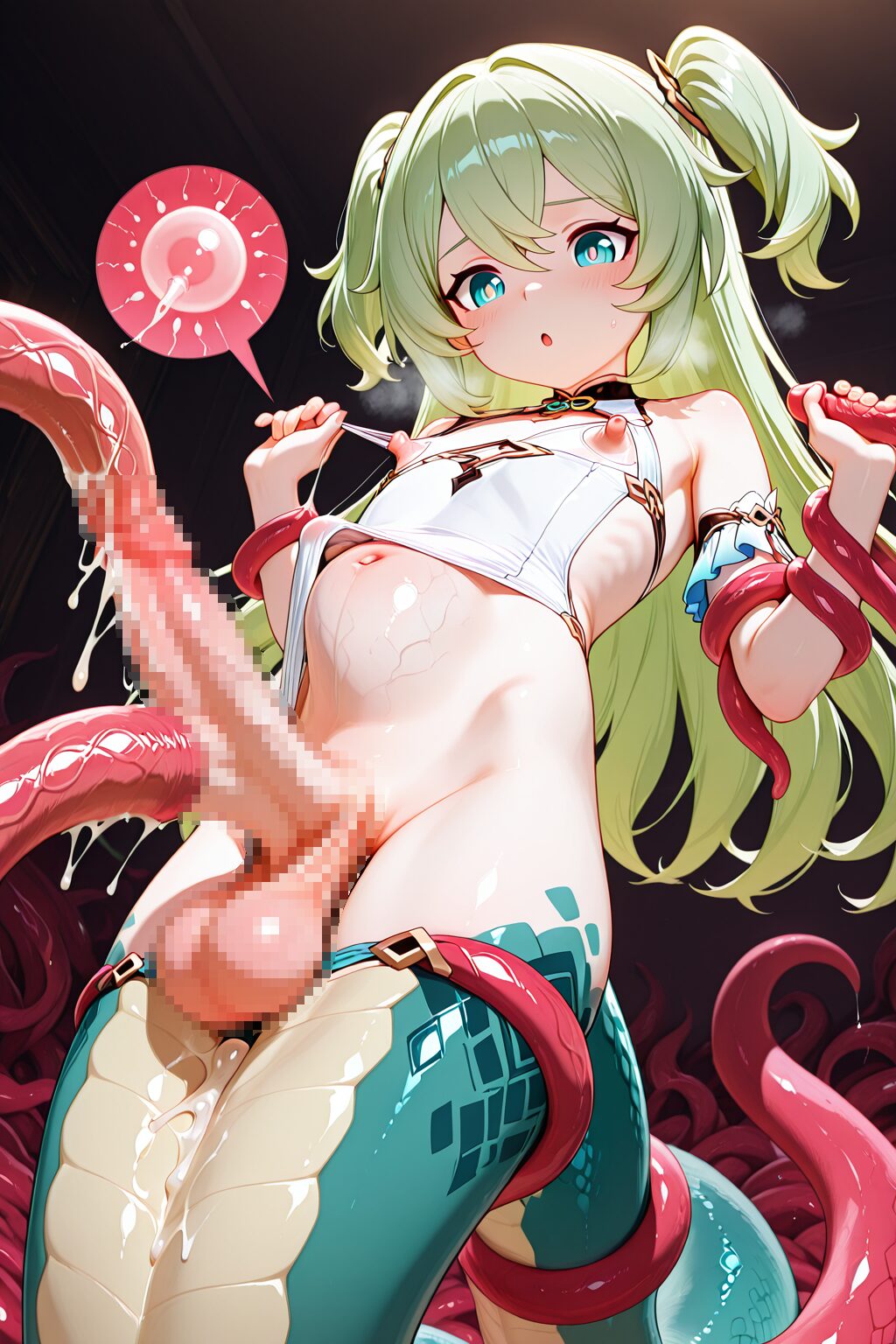 小柄ふたなりと触手責め 18